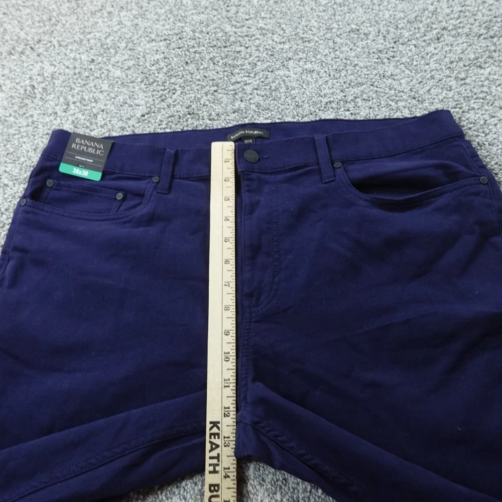 NEW Banana Republic Jeans Mens 38X30 Blue Five Pocket Pants Straight Stretch